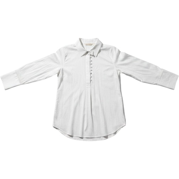 Soft Surroundings Tops - Soft Surroundings Tunic Women‎ M White Excellent Button Front Long Sleeve Poplin